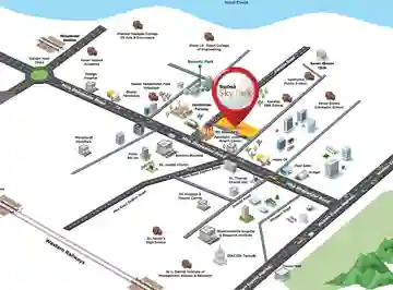 Sunteck Sky Park location map, Mira Road